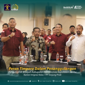 Peran Timpora Dalam Penanggulangan Pengungsi di Wilayah Kabupaten Administrasi Kepulauan Seribu Kantor Imigrasi Kelas I TPI Tanjung Priok
